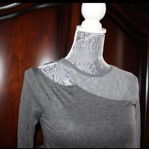 Glitz Mesh Top Long Sleeve Tee